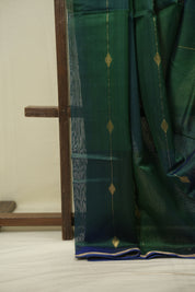 Dual Tone Green Maheshwari Saree - SRDTGMS1298