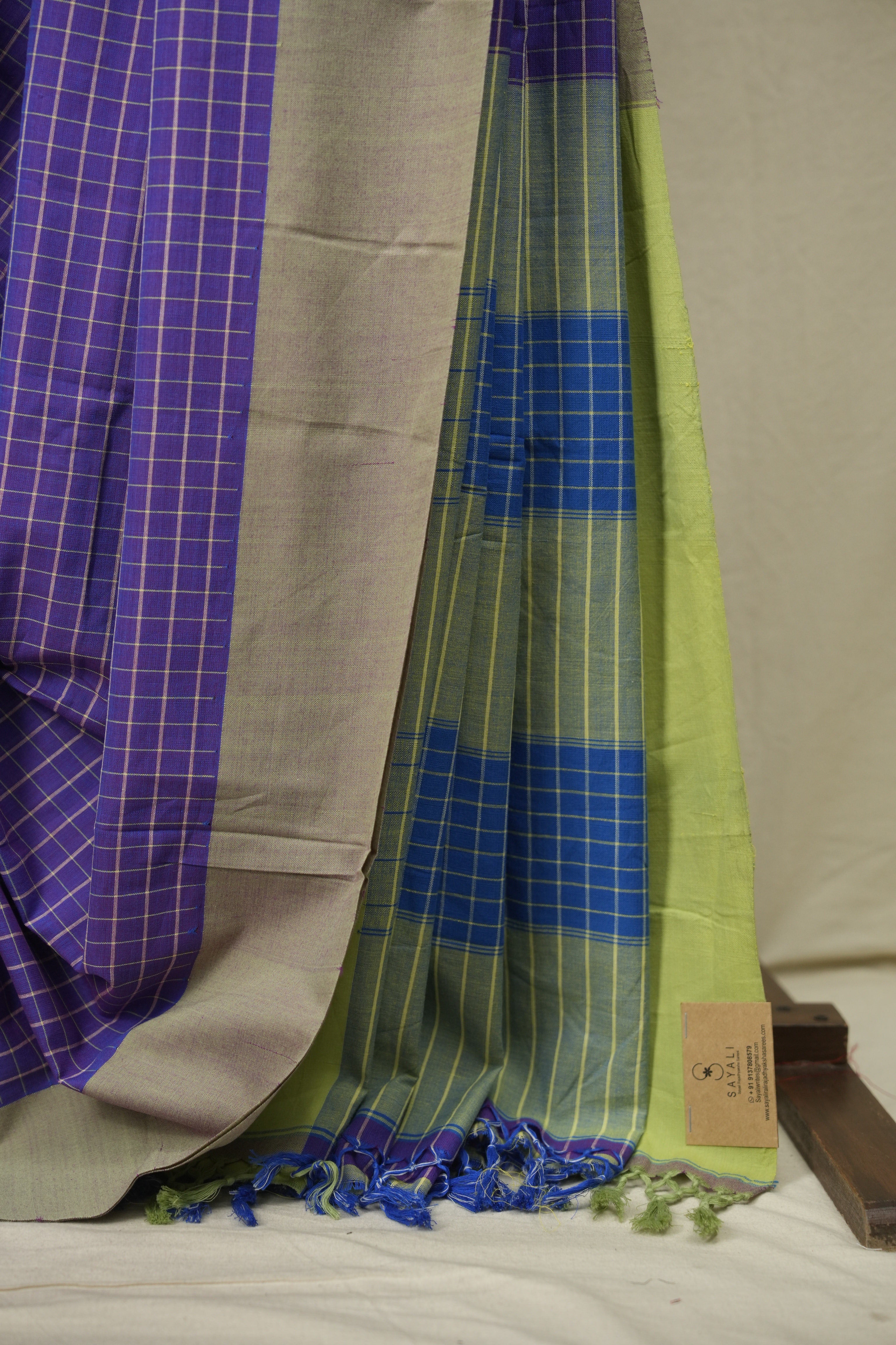 Purple Cotton IIkal Saree - SRPCIS1080