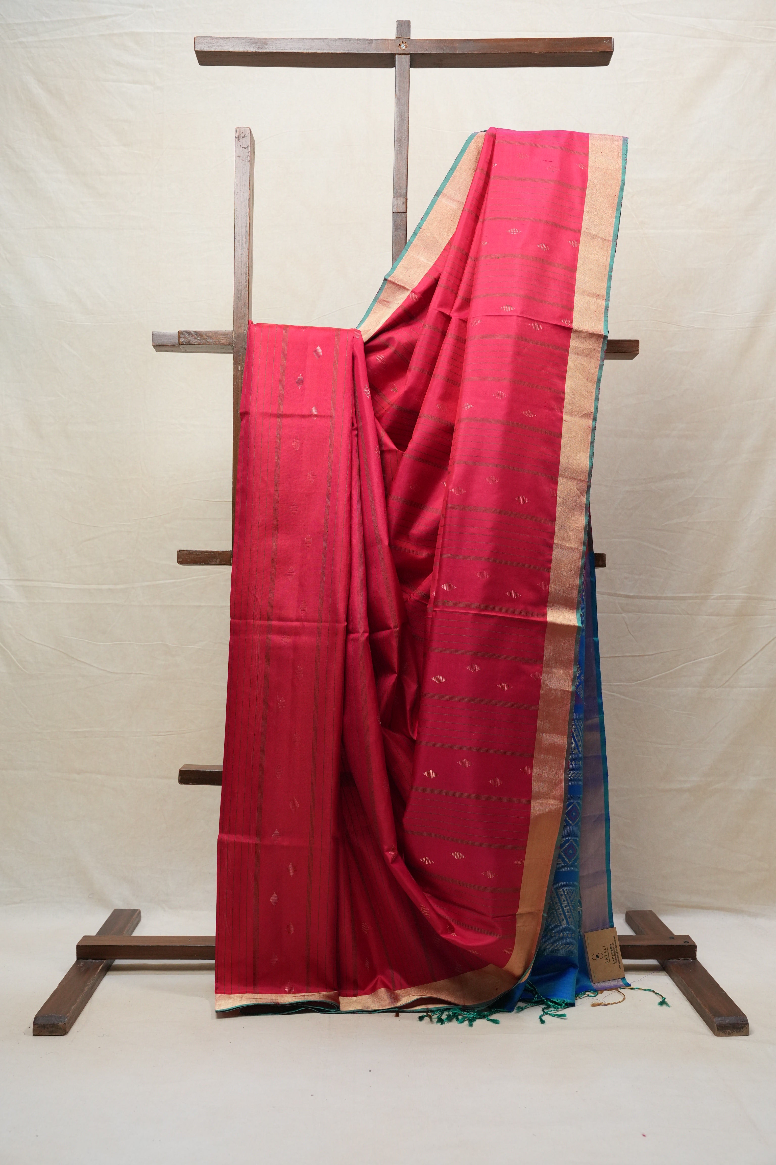 Red Soft Silk Saree - SRRSSS343