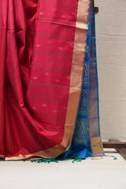 Red Soft Silk Saree - SRRSSS343