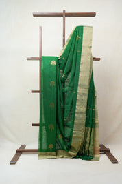 Green Chanderi Cotton Silk Saree - SRGCSS309