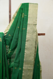 Green Chanderi Cotton Silk Saree - SRGCSS309