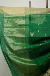 Green Chanderi Cotton Silk Saree - SRGCSS309
