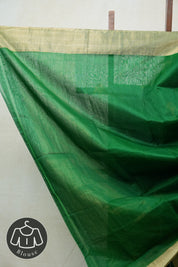 Green Chanderi Cotton Silk Saree - SRGCSS309