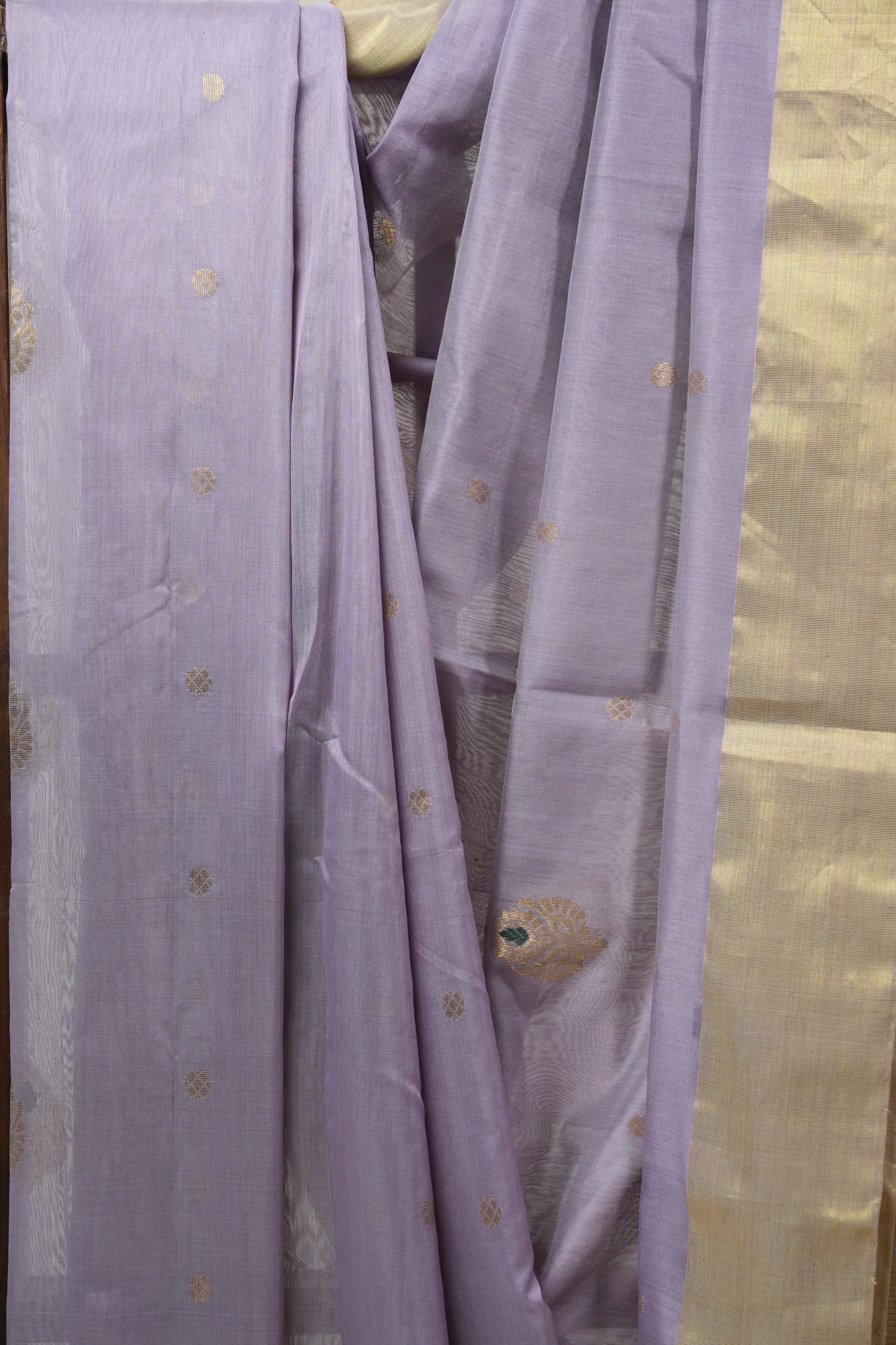 Lavender Chanderi Cotton Silk Saree - SRLCSS310