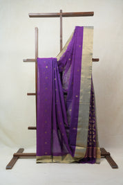 Purple Chanderi Cotton Silk Saree - SRPCSS312