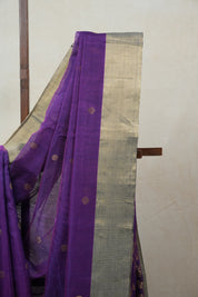 Purple Chanderi Cotton Silk Saree - SRPCSS312