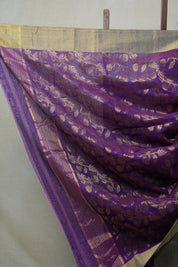 Purple Chanderi Cotton Silk Saree - SRPCSS312