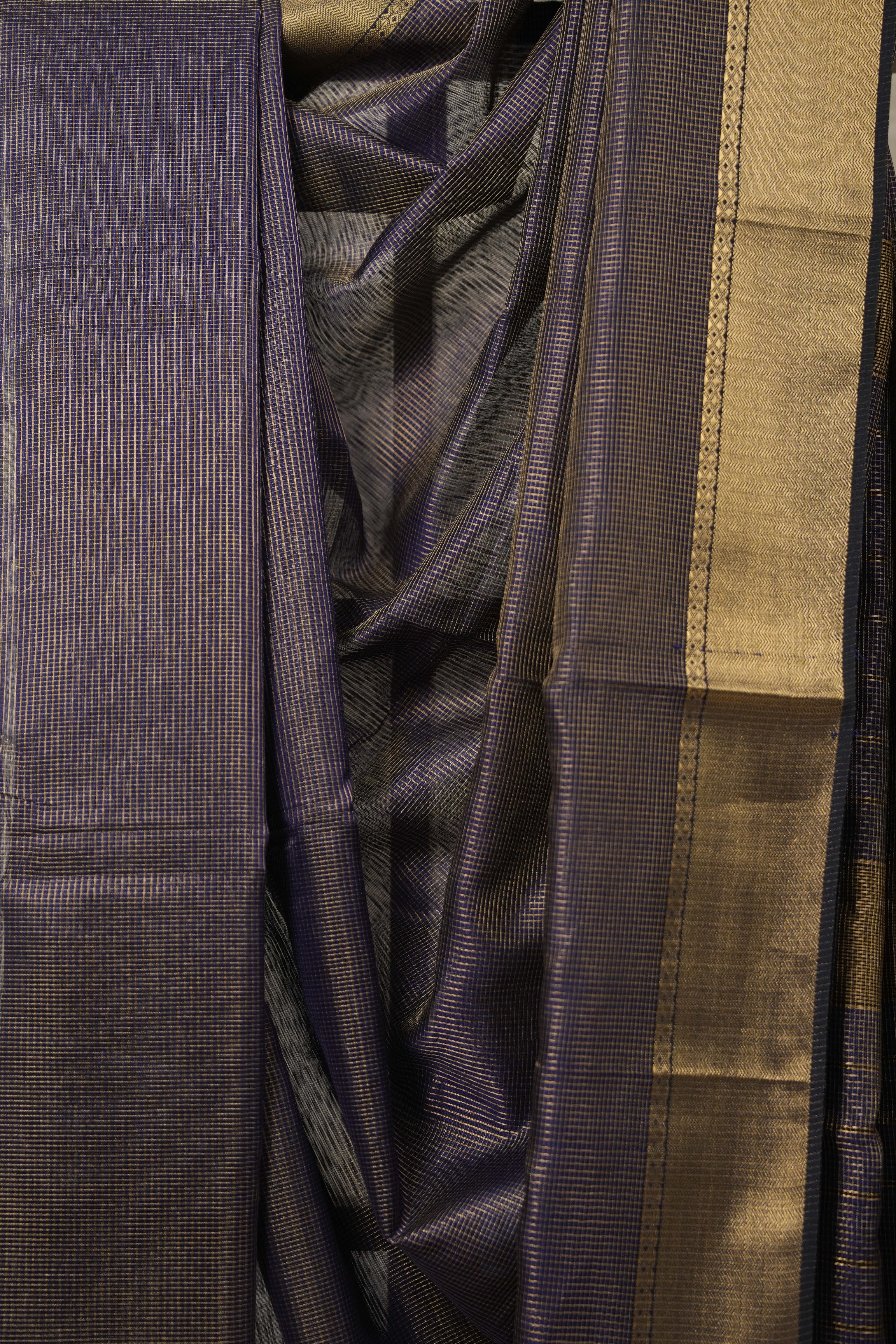 Blue Maheshwari Saree - SRBMS863