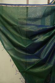 Dual Tone Green Maheshwari Saree - SRDTGMS1298