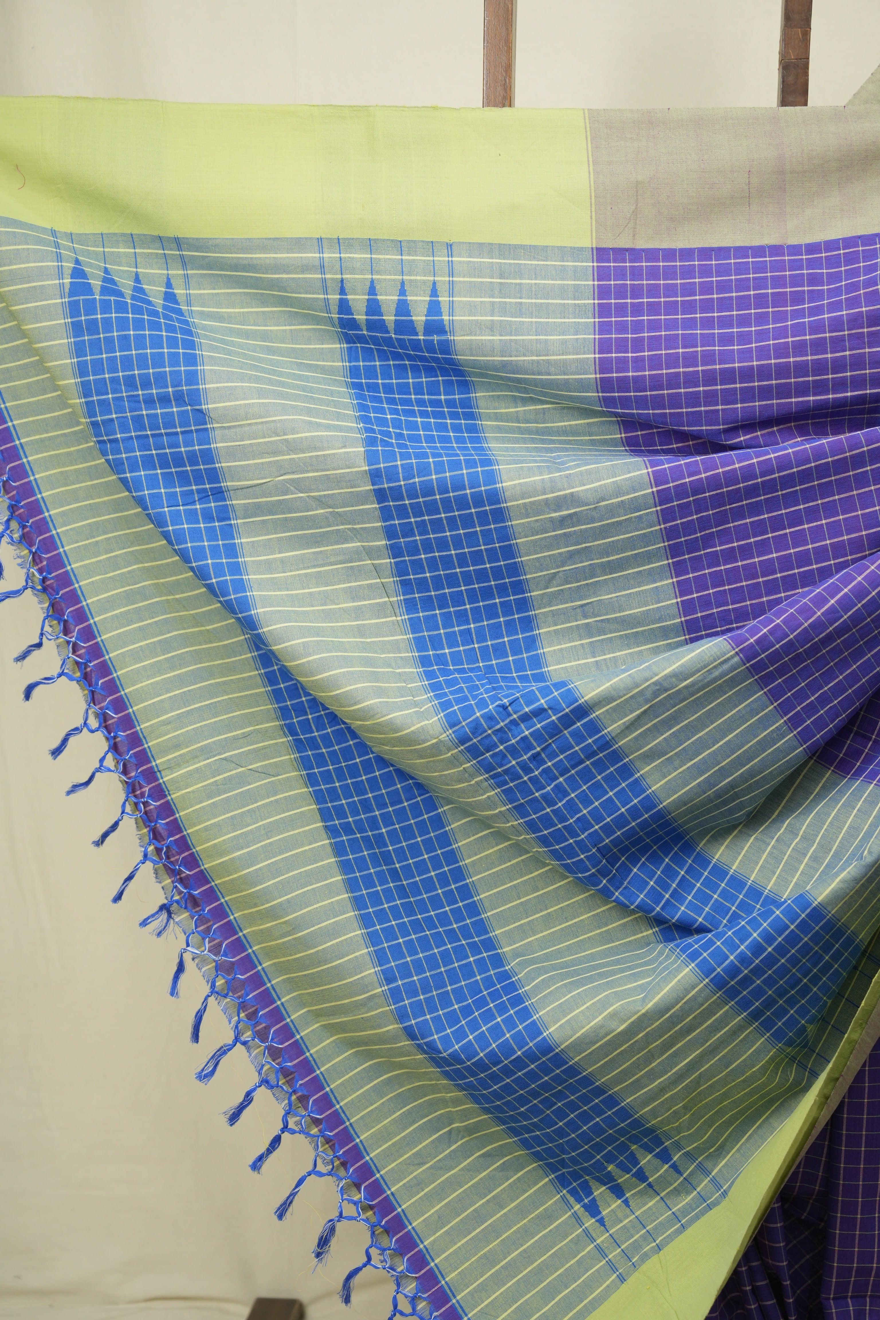 Purple Cotton IIkal Saree - SRPCIS1080