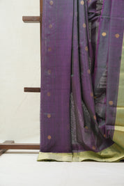 Purple Chanderi Cotton Silk Saree - SRPCSS313