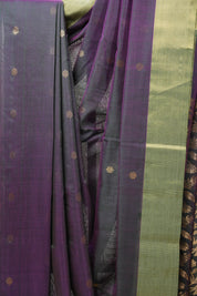 Purple Chanderi Cotton Silk Saree - SRPCSS313