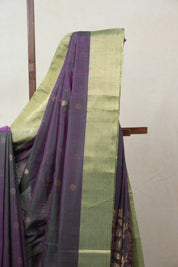 Purple Chanderi Cotton Silk Saree - SRPCSS313