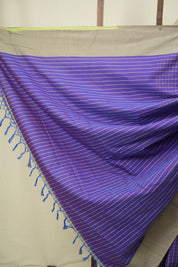 Purple Cotton IIkal Saree - SRPCIS1080