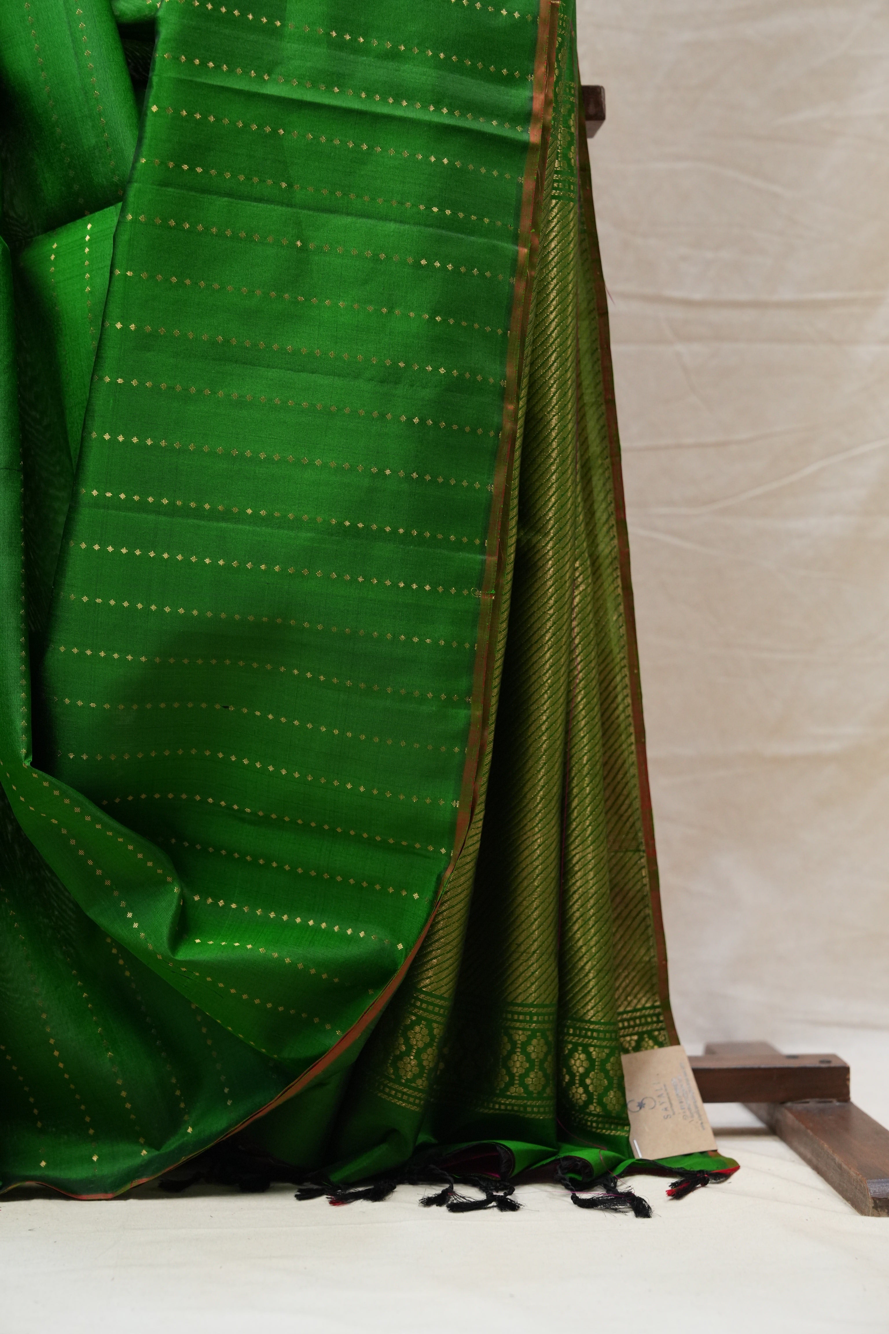 Green Soft Silk Saree - SRGSSS324