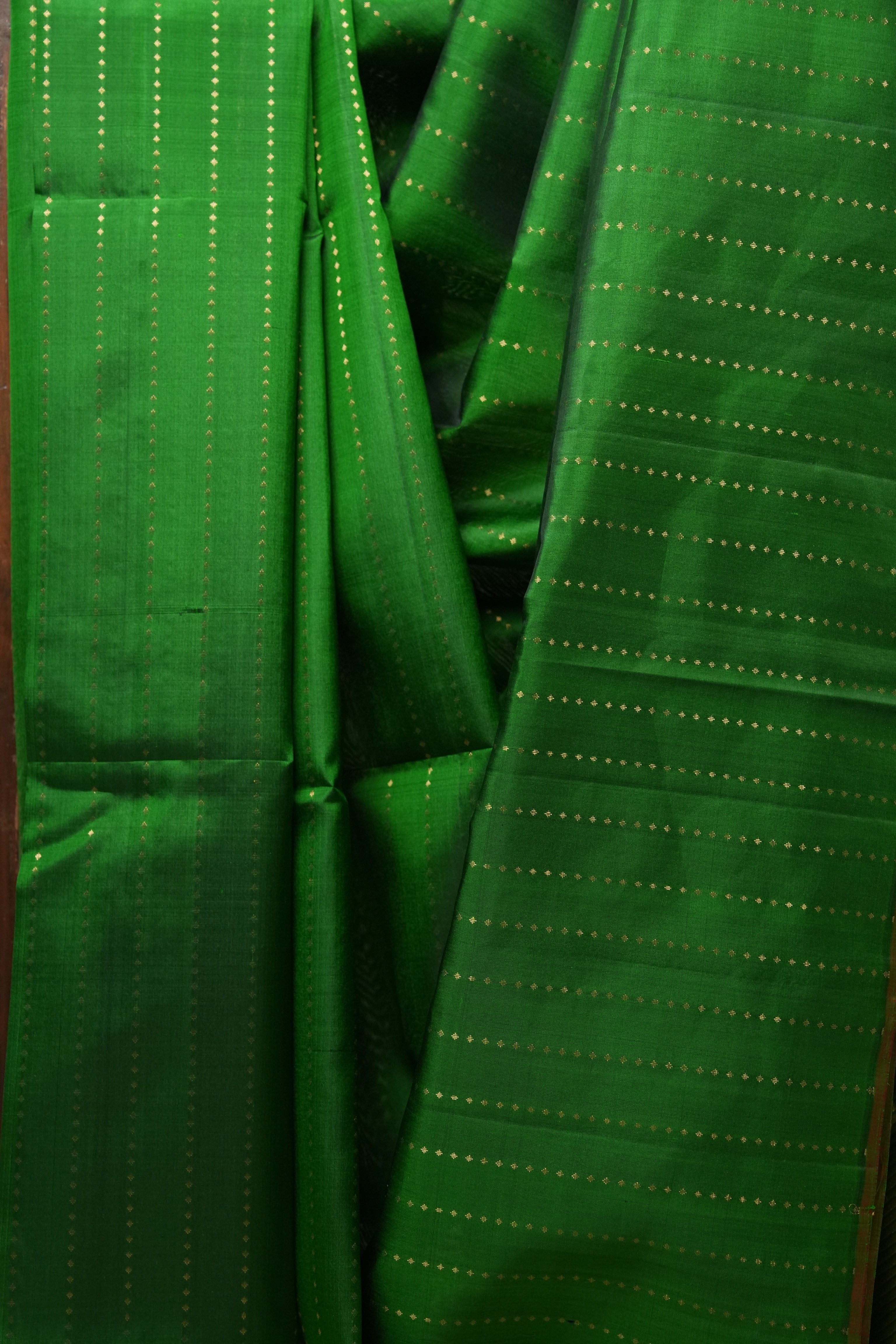 Green Soft Silk Saree - SRGSSS324