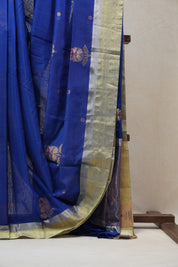 Blue Chanderi Cotton Silk Saree - SRBCSS303