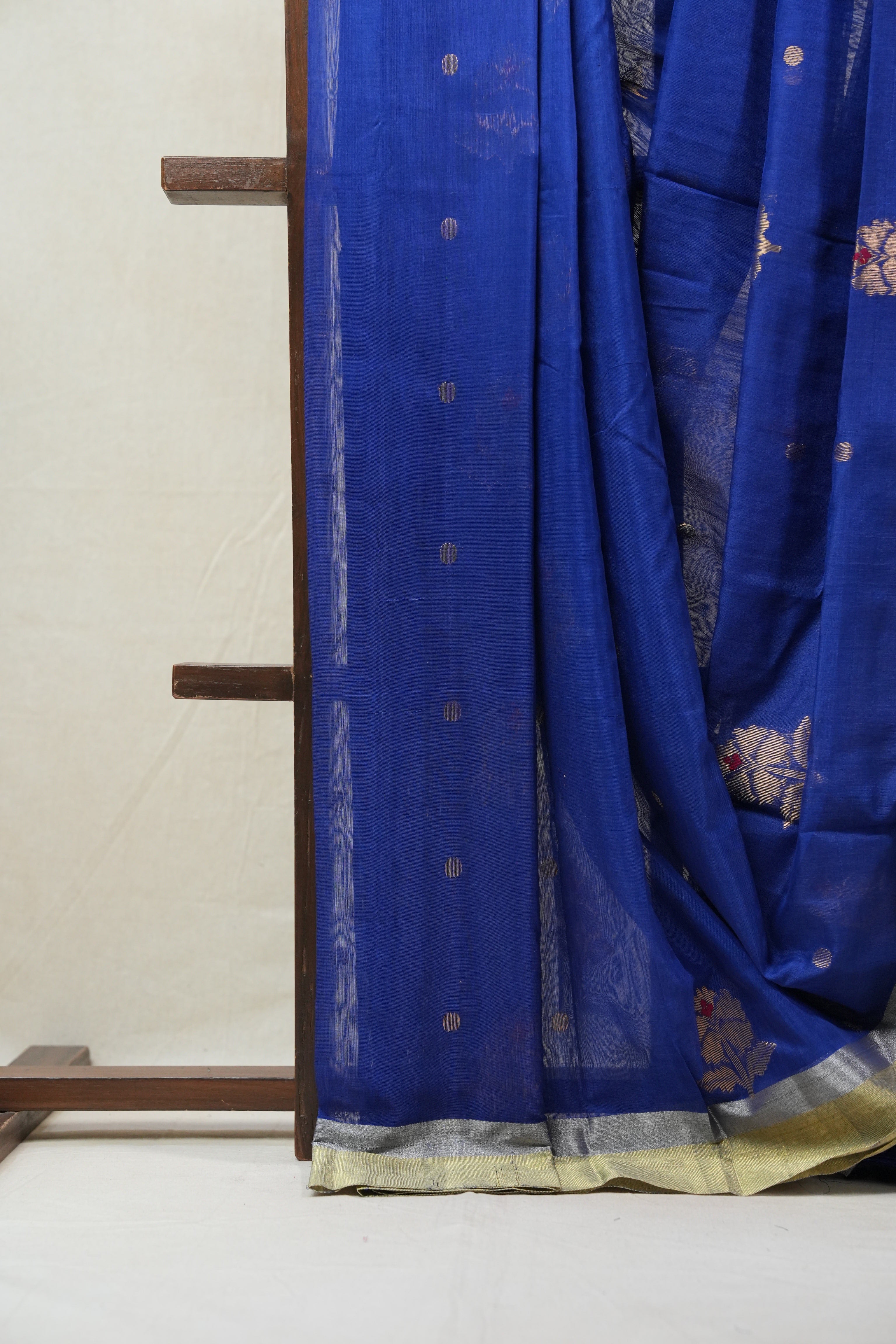 Blue Chanderi Cotton Silk Saree - SRBCSS303