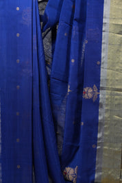 Blue Chanderi Cotton Silk Saree - SRBCSS303