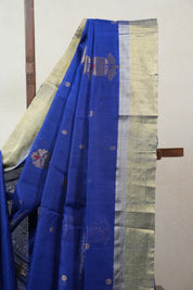 Blue Chanderi Cotton Silk Saree - SRBCSS303