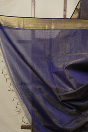Blue Maheshwari Saree - SRBMS863