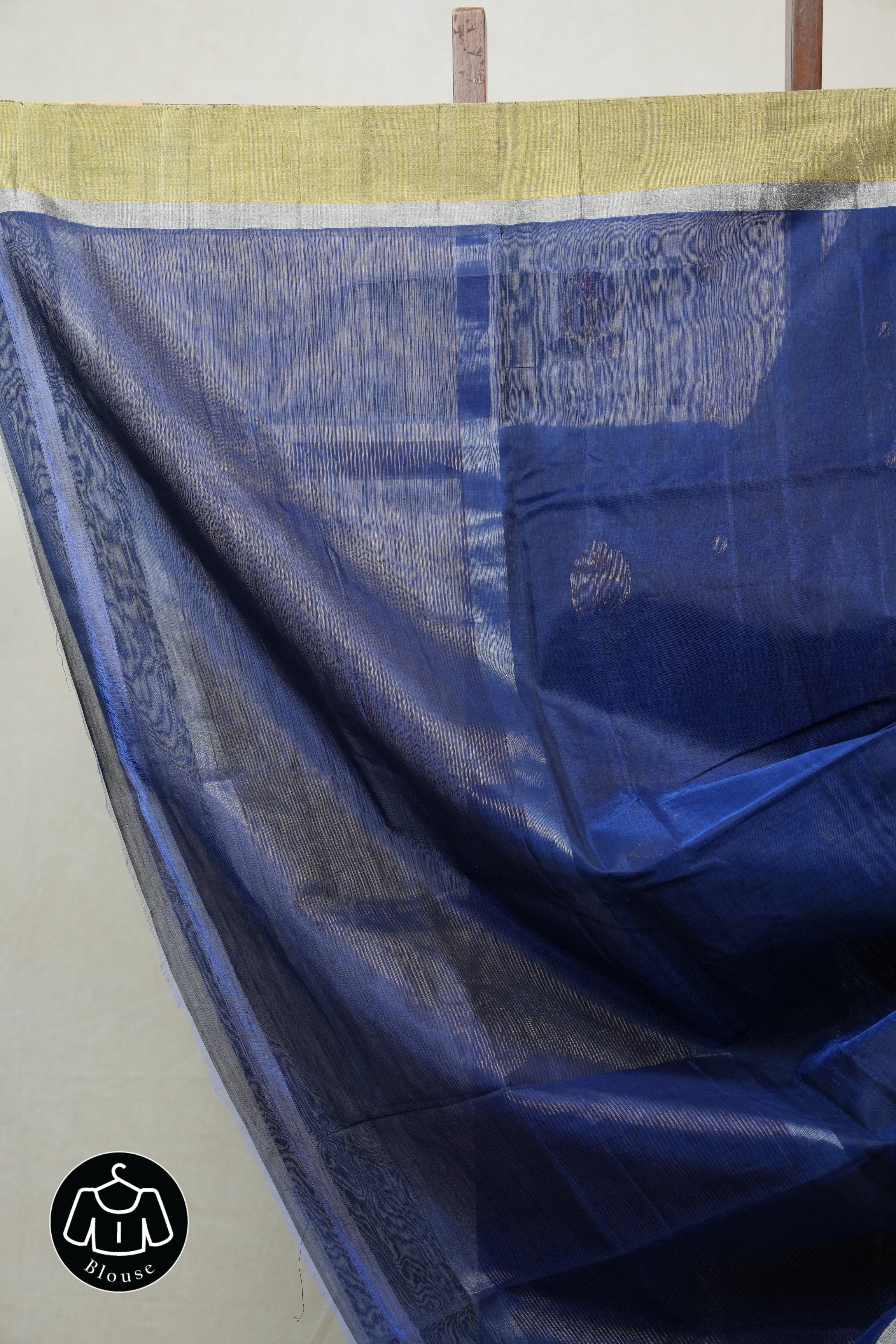 Navy Blue Chanderi Cotton Silk Saree - SRNBCSS302