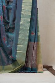 Peacock Green Chanderi Cotton Silk Saree - SRPGCSS305
