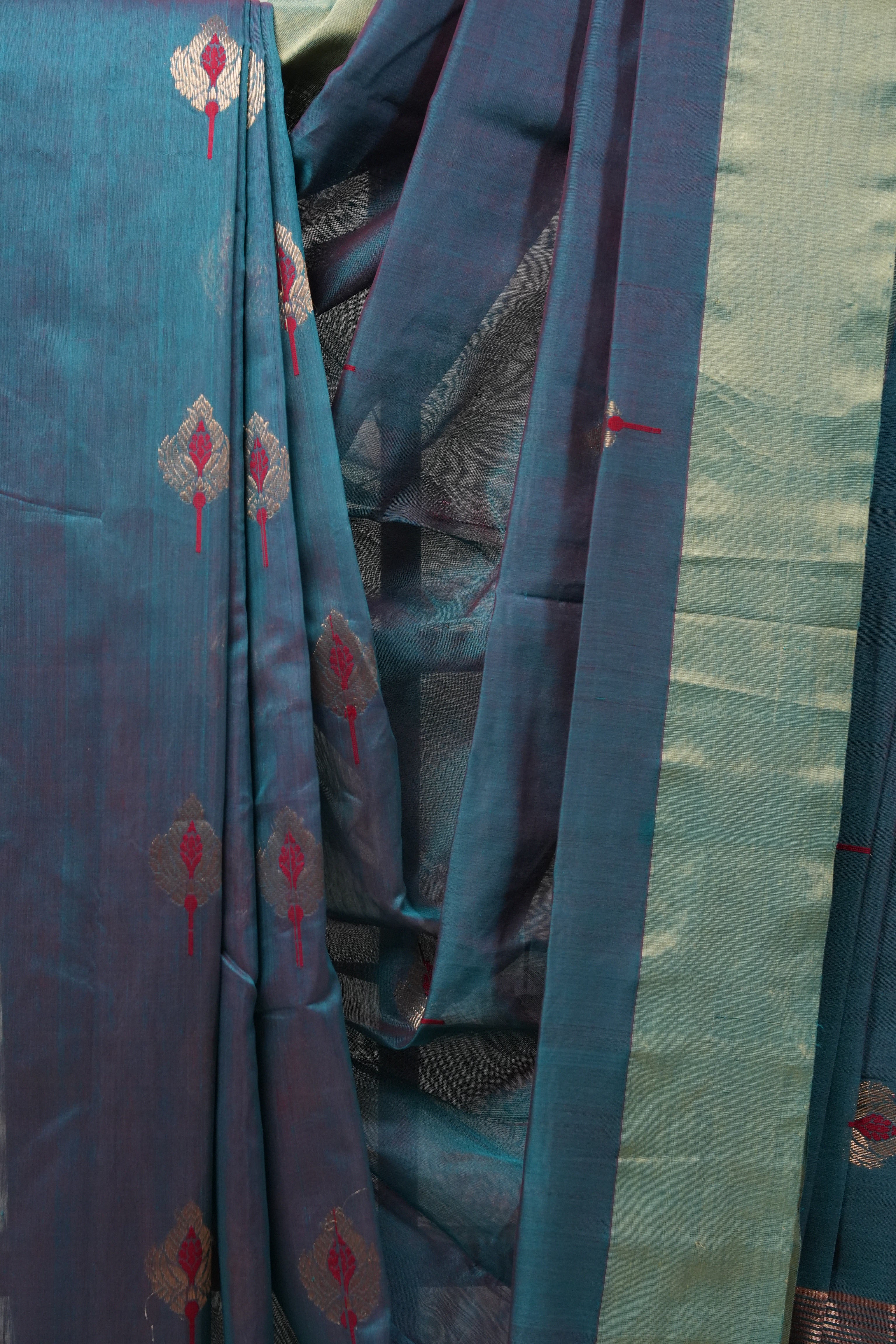 Peacock Green Chanderi Cotton Silk Saree - SRPGCSS305