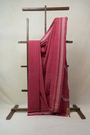 Red Pochampalli Cotton Ikat Saree - SRRPCIS454