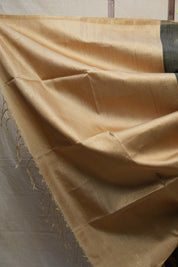 Beige & Black Soft Silk Saree - SRBBSSS331