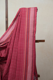 Red Pochampalli Cotton Ikat Saree - SRRPCIS454