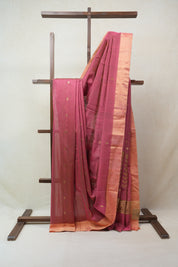 Two Tone Pink Chanderi Cotton Silk Saree - SRTTPCSS320