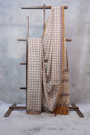 Cream HBP Cotton Saree - SRCCS2368