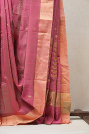 Two Tone Pink Chanderi Cotton Silk Saree - SRTTPCSS320