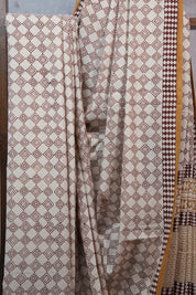 Cream HBP Cotton Saree - SRCCS2368