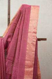 Two Tone Pink Chanderi Cotton Silk Saree - SRTTPCSS320