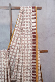 Cream HBP Cotton Saree - SRCCS2368