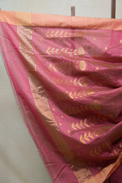Two Tone Pink Chanderi Cotton Silk Saree - SRTTPCSS320