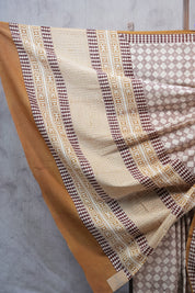 Cream HBP Cotton Saree - SRCCS2368