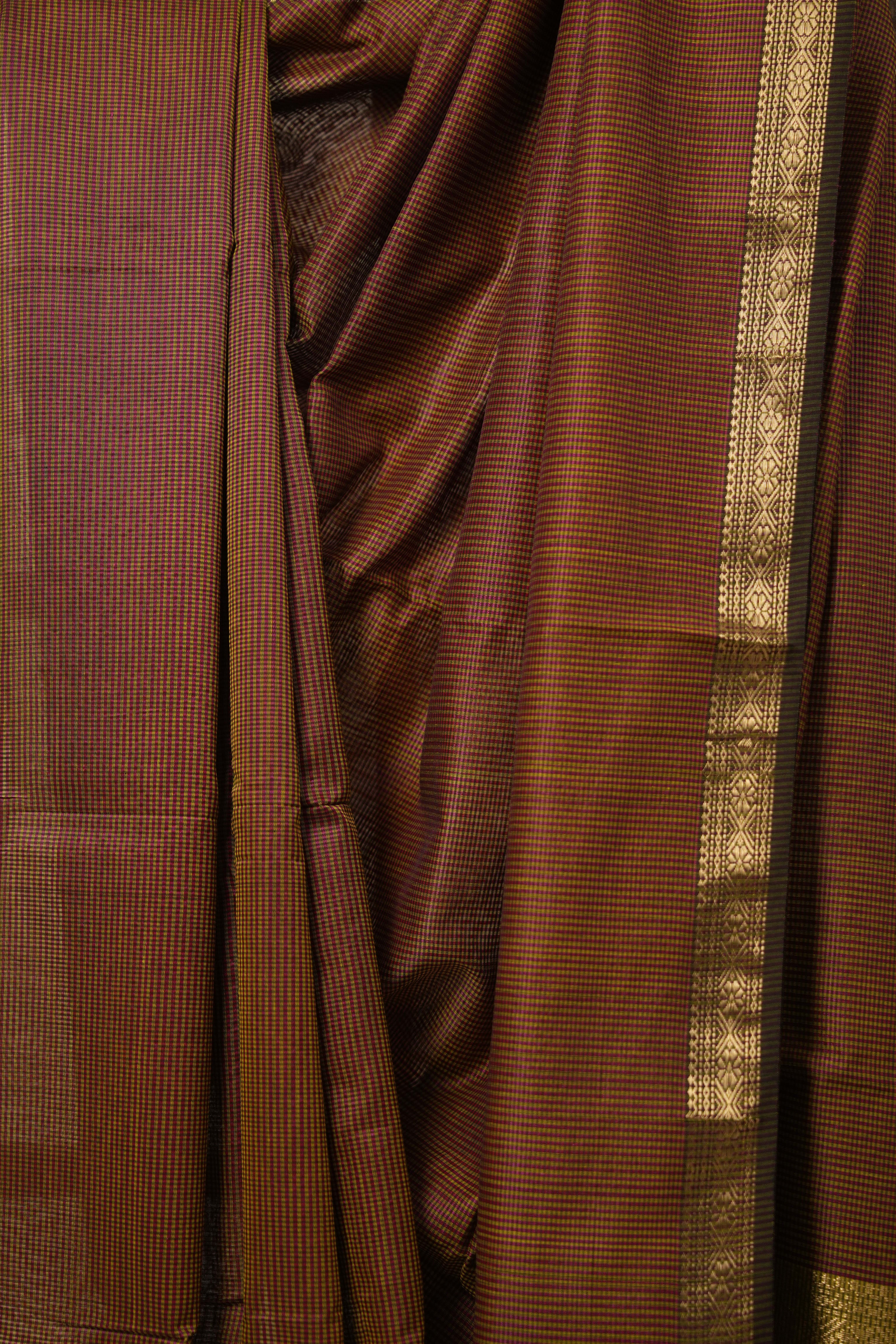 Pink Green Maheshwari Saree - SRPGMS845