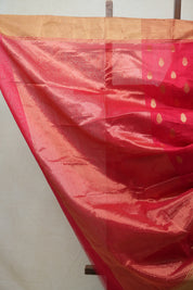 Red Chanderi Cotton Silk Saree - SRRCSS323