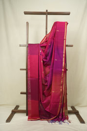 Pink -Purple Maheshwari Saree - SRPPMS1297