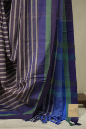 Blue Cotton IIkal Saree - SRBCIS1078