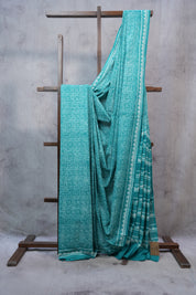 Turquoise HBP Cotton Saree - SRTCS2381