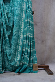 Turquoise HBP Cotton Saree - SRTCS2381