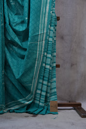 Turquoise HBP Cotton Saree - SRTCS2378