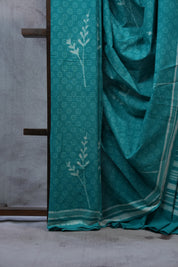 Turquoise HBP Cotton Saree - SRTCS2378