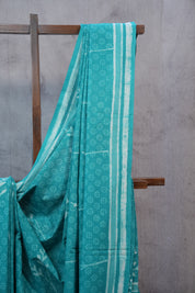 Turquoise HBP Cotton Saree - SRTCS2378