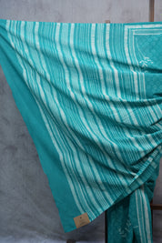 Turquoise HBP Cotton Saree - SRTCS2378